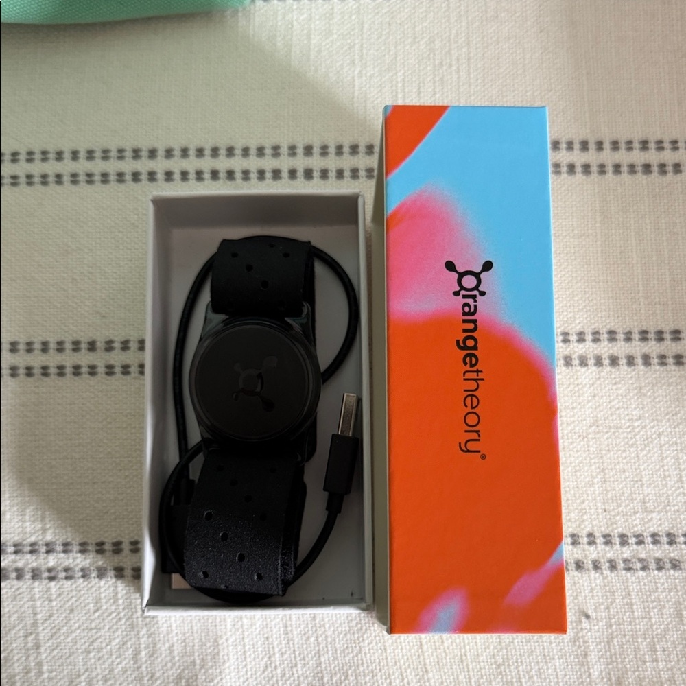 Orangetheory Black Heart Rate Monitor Watch with Branded Box